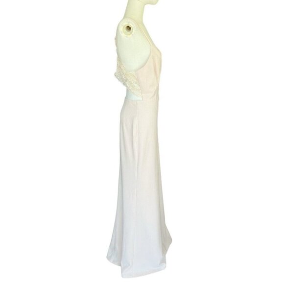 NWT Lulus V-Neck Adjustable Strap Open Lace Back Fishtail Hem Dress Women Sz XL - Picture 5 of 12